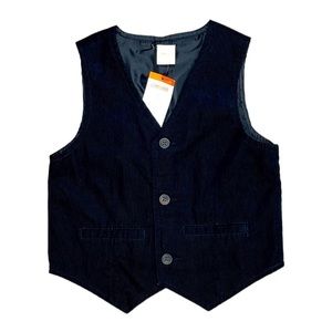 NWT Gymboree Corduroy Dress Vest 3T Black